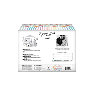 The Honest Company&reg; Size 3 68-Count Disposable Diapers in Rainbow Stripes/Flower Power. View a larger version of this product image.