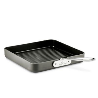 All-Clad All-Clad Hard Anodized Charcoal Nonstick 11-Inch Flat Square Grill Pan 