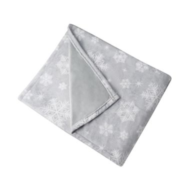 Brookstone&reg; n-a-p&reg; Heated Throw in Grey Snowflake. View a larger version of this product image.