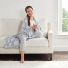 Alternate image 2 for Brookstone&reg; n-a-p&reg; Heated Throw in Grey Snowflake