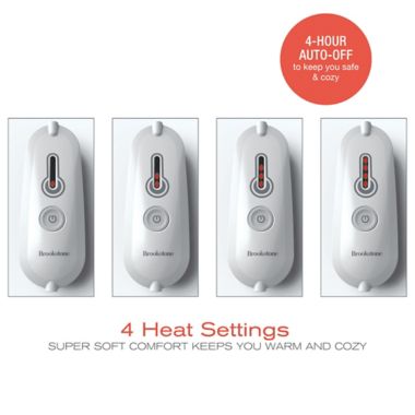 Brookstone&reg; n-a-p&reg; Heated Throw in Grey Snowflake. View a larger version of this product image.