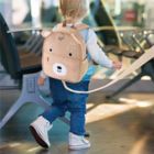 Alternate image 1 for Belle ON THE GO Bear Backpack Leash in Brown