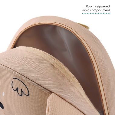 Belle ON THE GO Bear Backpack Leash in Brown. View a larger version of this product image.