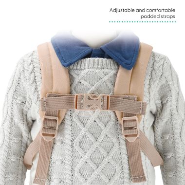 Belle ON THE GO Bear Backpack Leash in Brown. View a larger version of this product image.