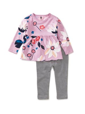 Tea Collection 2-Piece Peplum Top and Pants Baby Set