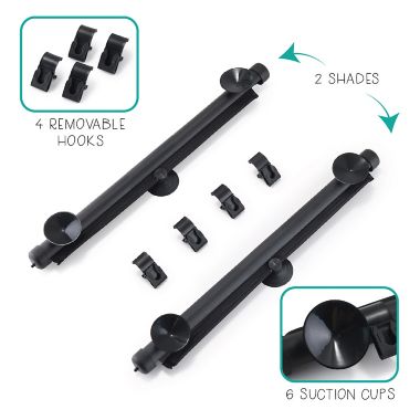 Belle ON THE GO Car Sun Shades in Black (Set of 2). View a larger version of this product image.