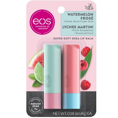 eos&trade; 2-Pack 0.14 oz. Watermelon Fros&eacute; and Lychee Martini Lip Balm. View a larger version of this product image.