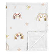 Sweet Jojo Designs&reg; Boho Rainbow Baby Security Blanket in Pink/Taupe