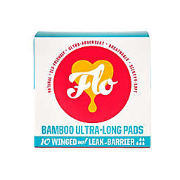 Here We Flo 10-Count Winged Ultra-Long Bamboo Pads