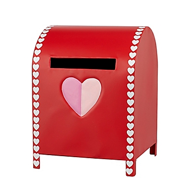 H for Happy&trade; Valentine&#39;s Day Decorative Storage Mailbox in Red. View a larger version of this product image.