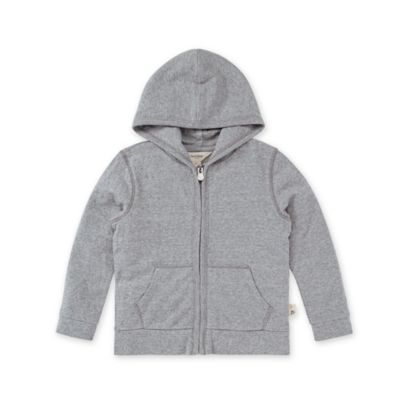 Burt's Bees Baby&reg; Newborn Jacquard Stripe Hoodie in Grey