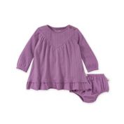 Burt's Bees Baby&reg; 2-Piece Pointelle Dress and Diaper Cover Set in Wild Flower