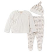 Burt's Bees Baby&reg; 3-Piece Once Upon A Time Organic Cotton Kimono Set in Ivory