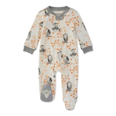 Burt's Bees Baby&reg; Size 0-3M Starry Owl Loose Fit Organic Cotton Sleep &amp; Play Footie. View a larger version of this product image.