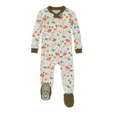 Burt's Bees Baby&reg; Merry Mushrooms Organic Cotton Sleeper in Ivory. View a larger version of this product image.