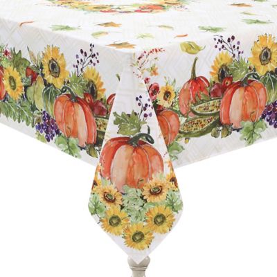 204776 Sienna Plaid 60x108 Rectangle Tablecloth Halloween Thanksgiving Harvest 