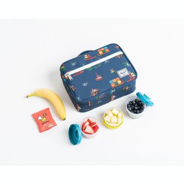 Herschel Supply Co. Tugboats Pop Quiz Lunch Box in Navy. View a larger version of this product image.