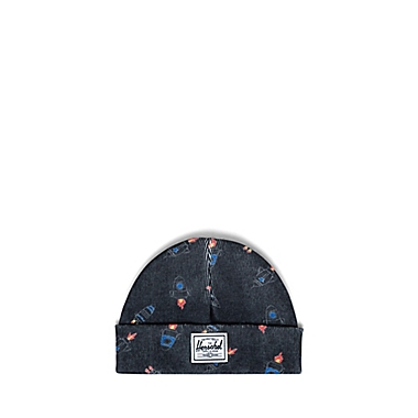 Herschel Supply Co.&reg; Size 0-6M Rocket Sketch Baby Beanie in Black. View a larger version of this product image.