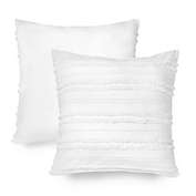 Martha Stewart London European Pillow Shams in White (Set of 2)