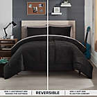 Alternate image 1 for UGG&reg; Corey 2-Piece Reversible Twin/Twin XL Comforter Set in Off Black