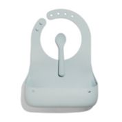 Avanchy 2-Piece Roll &amp; Go Silicone Bib &amp; Spoon Set