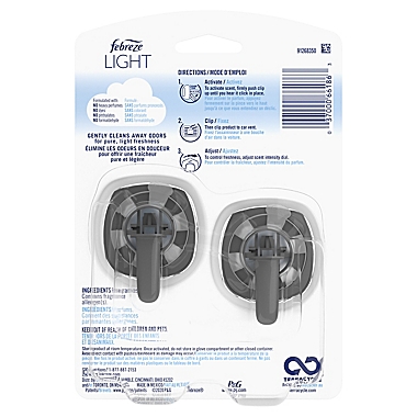 Febreze&reg; Light 2-Pack Car Vent Clip Air Freshener in Lavender. View a larger version of this product image.