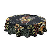 Laural Home&reg; Sophisticated Autumn 70-Inch Round Tablecloth in Black