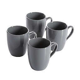 Simply Essential™ Coupe 12 oz. Mugs in Grey (Set of 4)