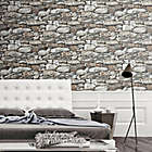 Alternate image 0 for Faux Stone Wall Peel and Stick Wallpaper in Brown/Grey