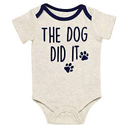 Baby Starters® BWA® Newborn Dog Did It Bodysuit in Oatmeal