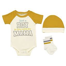 Baby Starters® BWA® "Just A Boy" Short Sleeve Bodysuit Set in Grey