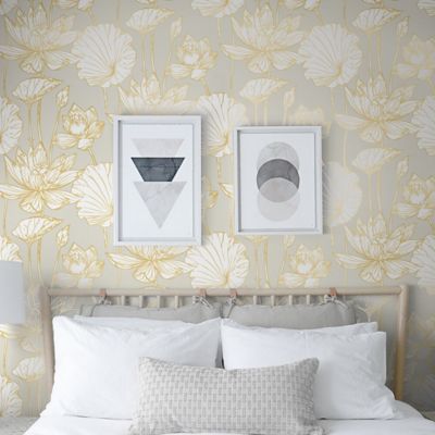 NextWall® Lotus Floral Peel and Stick Wallpaper | Bed Bath & Beyond