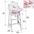 Alternate image 5 for Badger Basket Doll High Chair with Accessories and Personalization Kit in White/Pink/Gingham