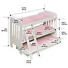 Alternate image 4 for Badger Basket Trundle Doll Bunk Bed with Ladder and Personalization Kit in White/Pink
