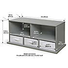 Alternate image 5 for Badger Basket 3-Basket Stackable Shelf Storage Cubby in Grey