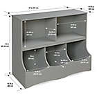 Alternate image 5 for Badger Basket 5-Compartment Cubby in Grey