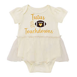 Baby Starters® Newborn Tutu's & Touchdowns Skirted Bodysuit in Egret