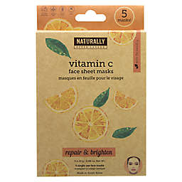 Naturally by Upper Canada® 5-Piece Vitamin C Infused Sheet Masks