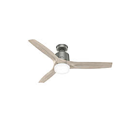 Hunter® Neuron 52-Inch 2-Light LED Smart Ceiling Fan in Silver with Remote Control