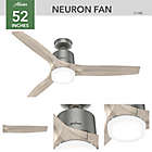Alternate image 5 for Hunter&reg; Neuron 52-Inch 2-Light LED Smart Ceiling Fan in Silver with Remote Control