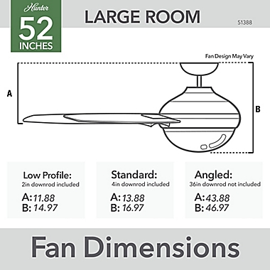 Hunter&reg; Neuron 52-Inch 2-Light LED Smart Ceiling Fan in Silver with Remote Control. View a larger version of this product image.