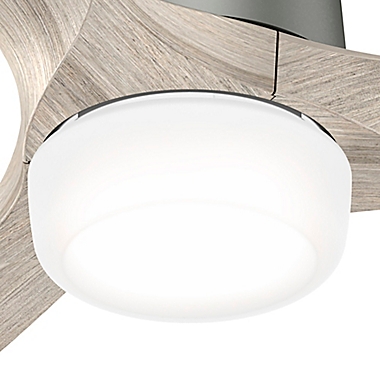 Hunter&reg; Neuron 52-Inch 2-Light LED Smart Ceiling Fan in Silver with Remote Control. View a larger version of this product image.