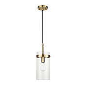 Globe Electric Connor 1-Light Pendant Lighting in Brass with Bulb