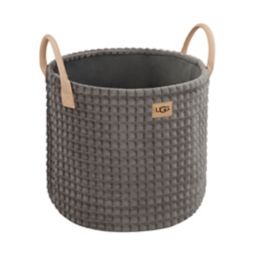 UGG® Avery Polyester Textured Storage Basket in Charcoal