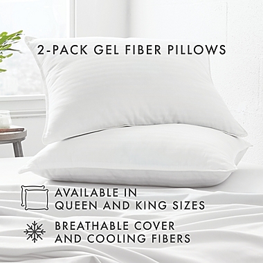 Home Collection&reg; 2-Pack Plush Down Alternative Gel-Fiber King Bed Pillows. View a larger version of this product image.