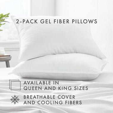 Home Collection&reg; 2-Pack Plush Down Alternative Gel-Fiber Bed Pillows. View a larger version of this product image.