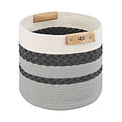 UGG&reg; Athena 14-Inch Round Polyester Storage Basket in Charcoal