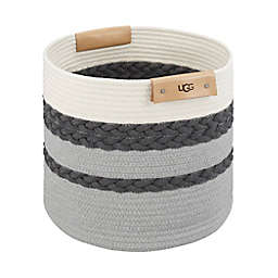 UGG® Athena Polyester Storage Basket in Charcoal