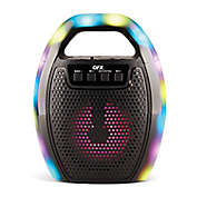 QFX&reg; 10-Watt Bluetooth&reg; Indoor/Outdoor Speaker in Black with LED Lights