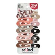 Scunci&reg; 20-Count Metal Snap Clips in Pink